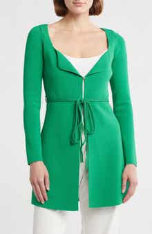 Cult Gaia Dennie Tie Waist Longline Cardigan