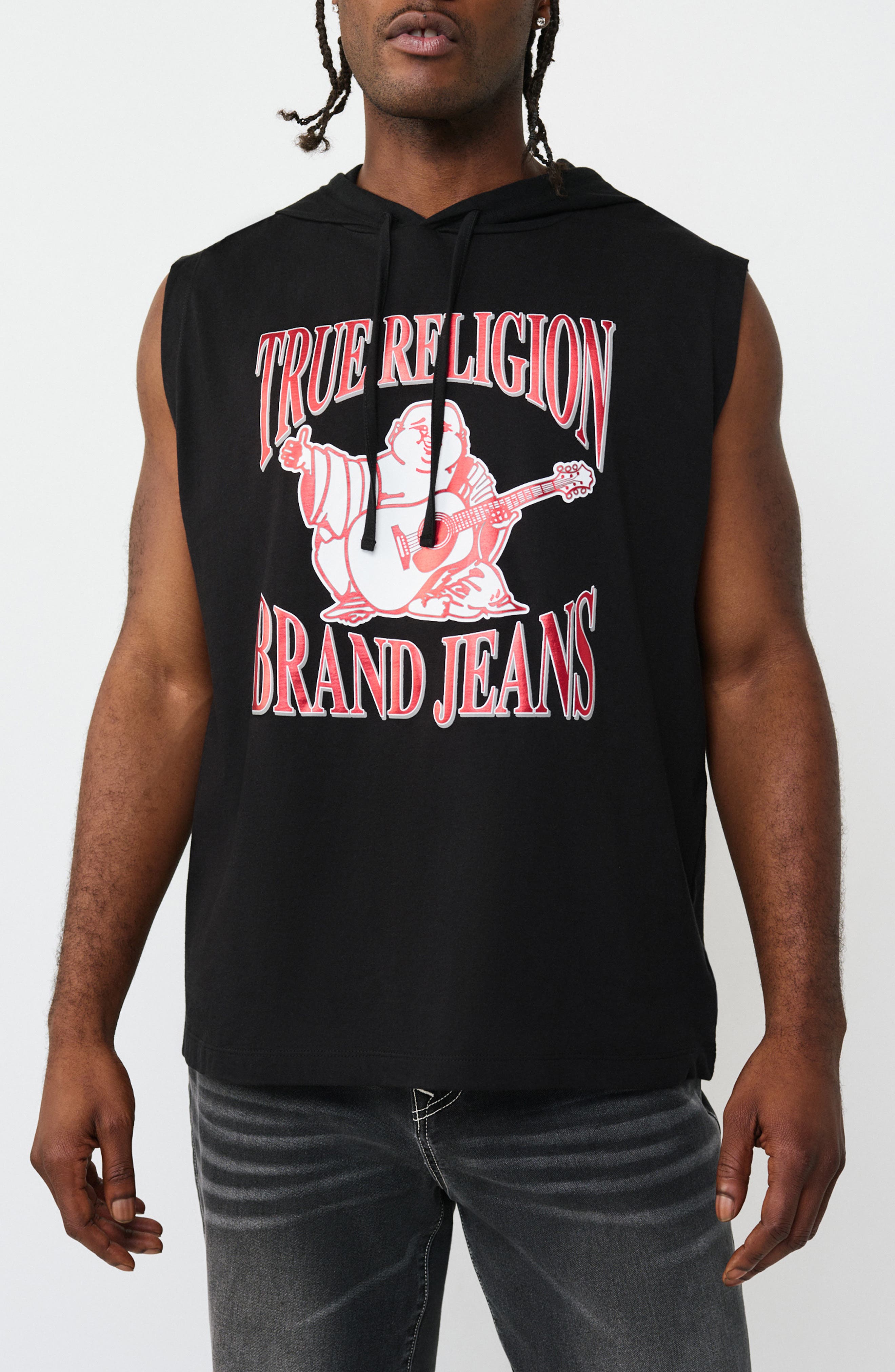 True Religion Buddha Basketball Hooded Tank