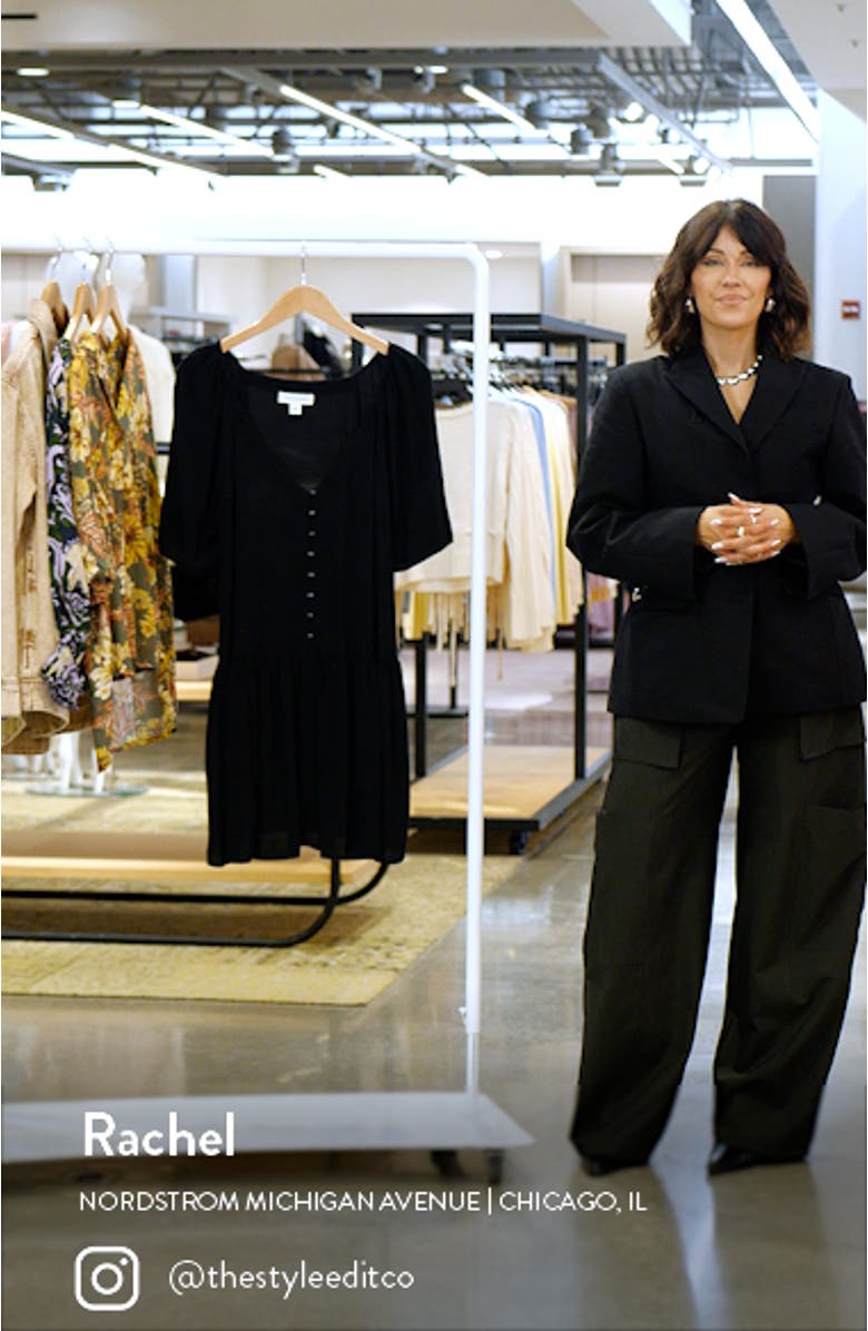 Button-Up Drop Waist Minidress, sales video thumbnail