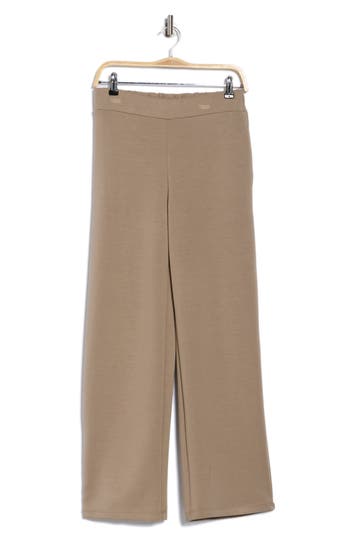 T Tahari Scuba Knit Wide Leg Pants In Brown