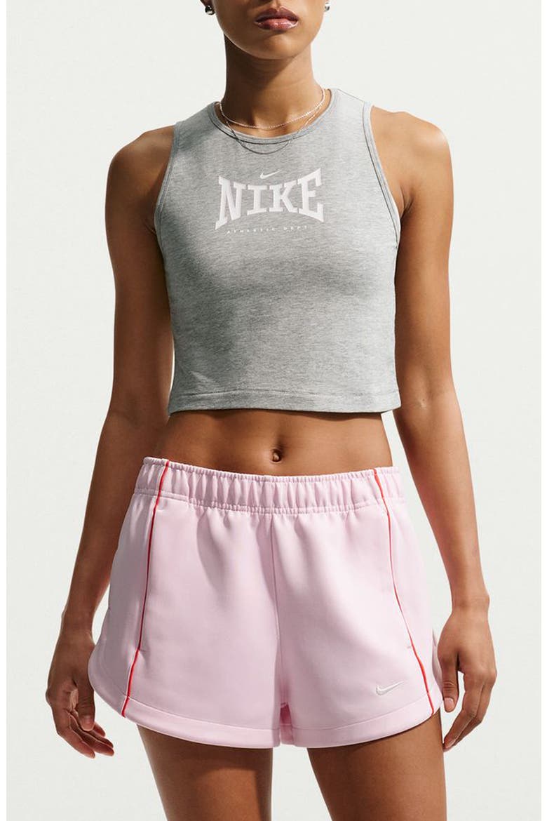 Athletic League Crop Sports Bra Tank, Main, color, DARK GREY HEATHER