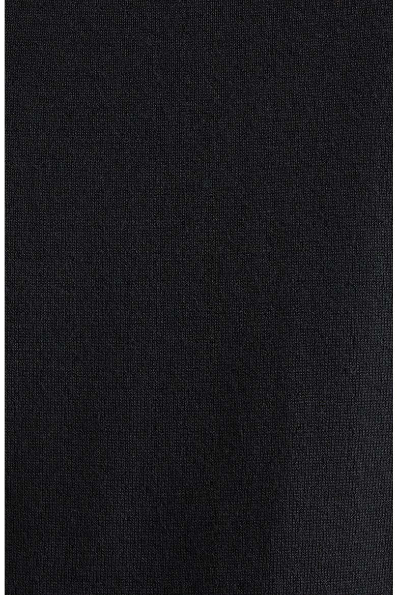 Merino Wool Crossover Sweater, Alternate, color, BLACK