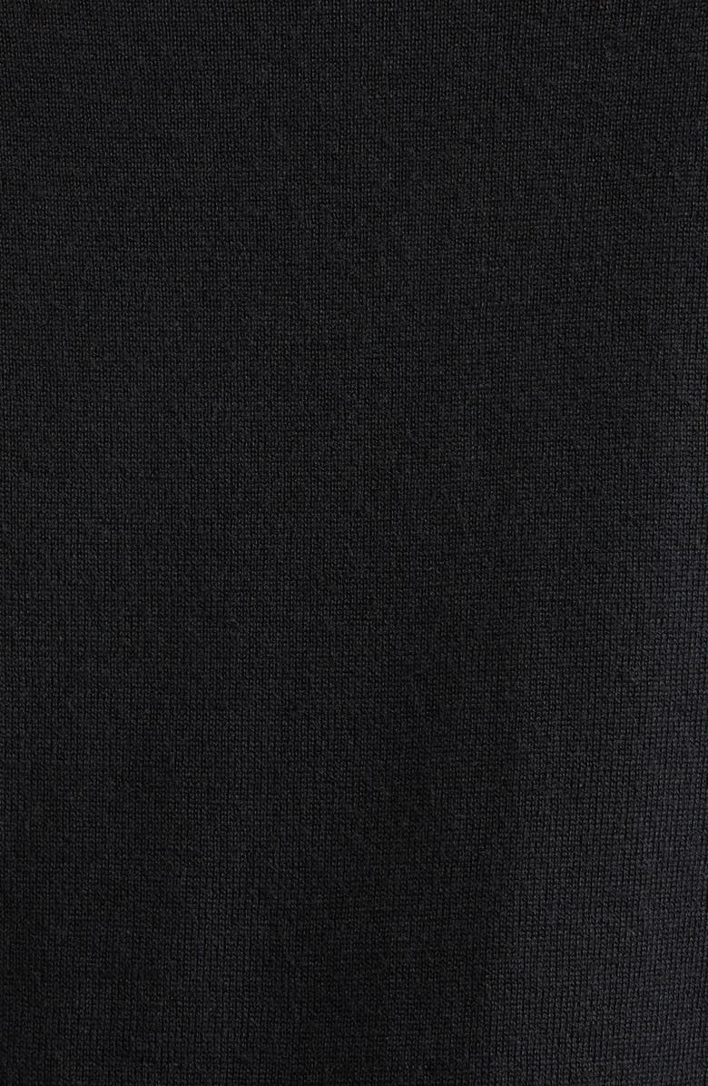 TOTEME Merino Wool Crossover Sweater, Alternate, color, Black