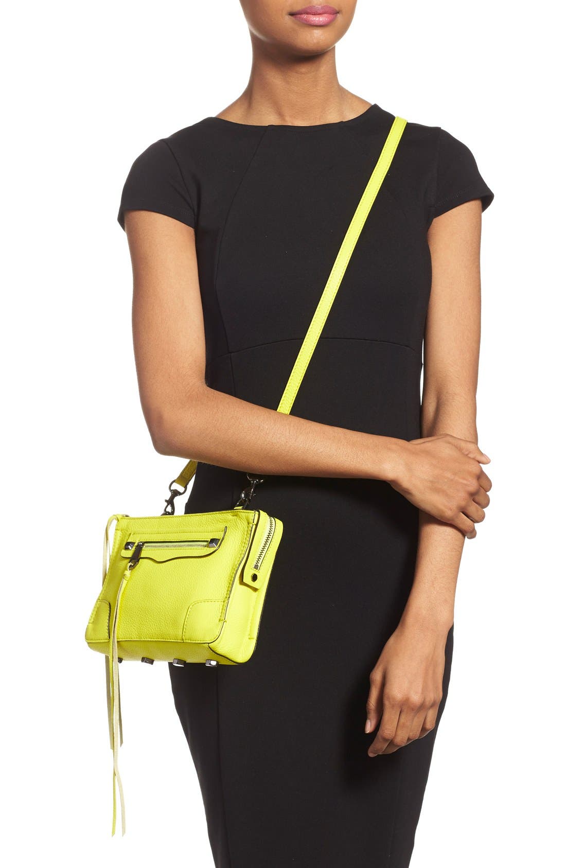 'Regan' Crossbody Bag, Alternate, color, LIMEADE/ GUNMETAL HRDWR