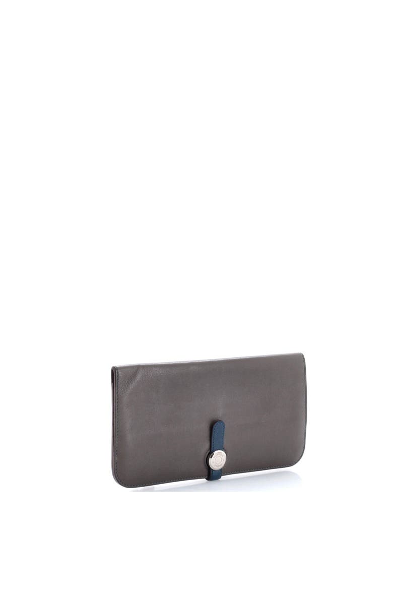 Dogon Recto Verso Wallet Leather, Alternate, color, Etain