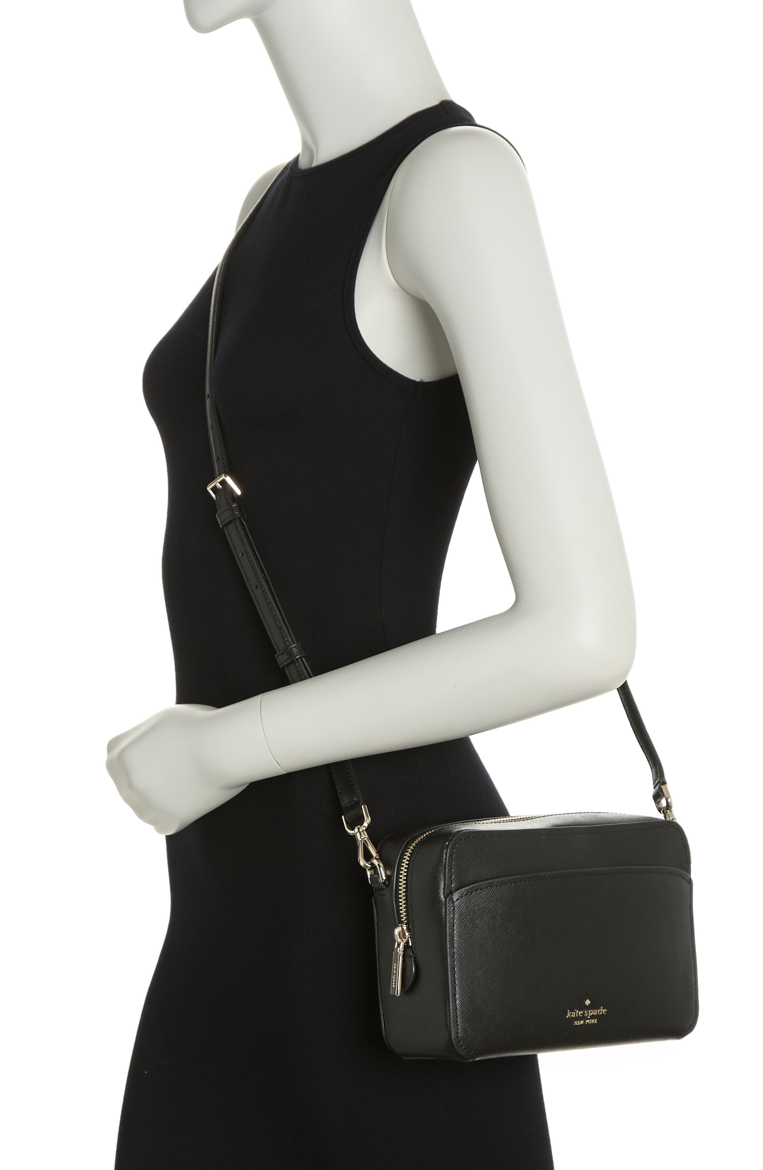 Kate Spade New York lauryn camera bag, Alternate, color, Black