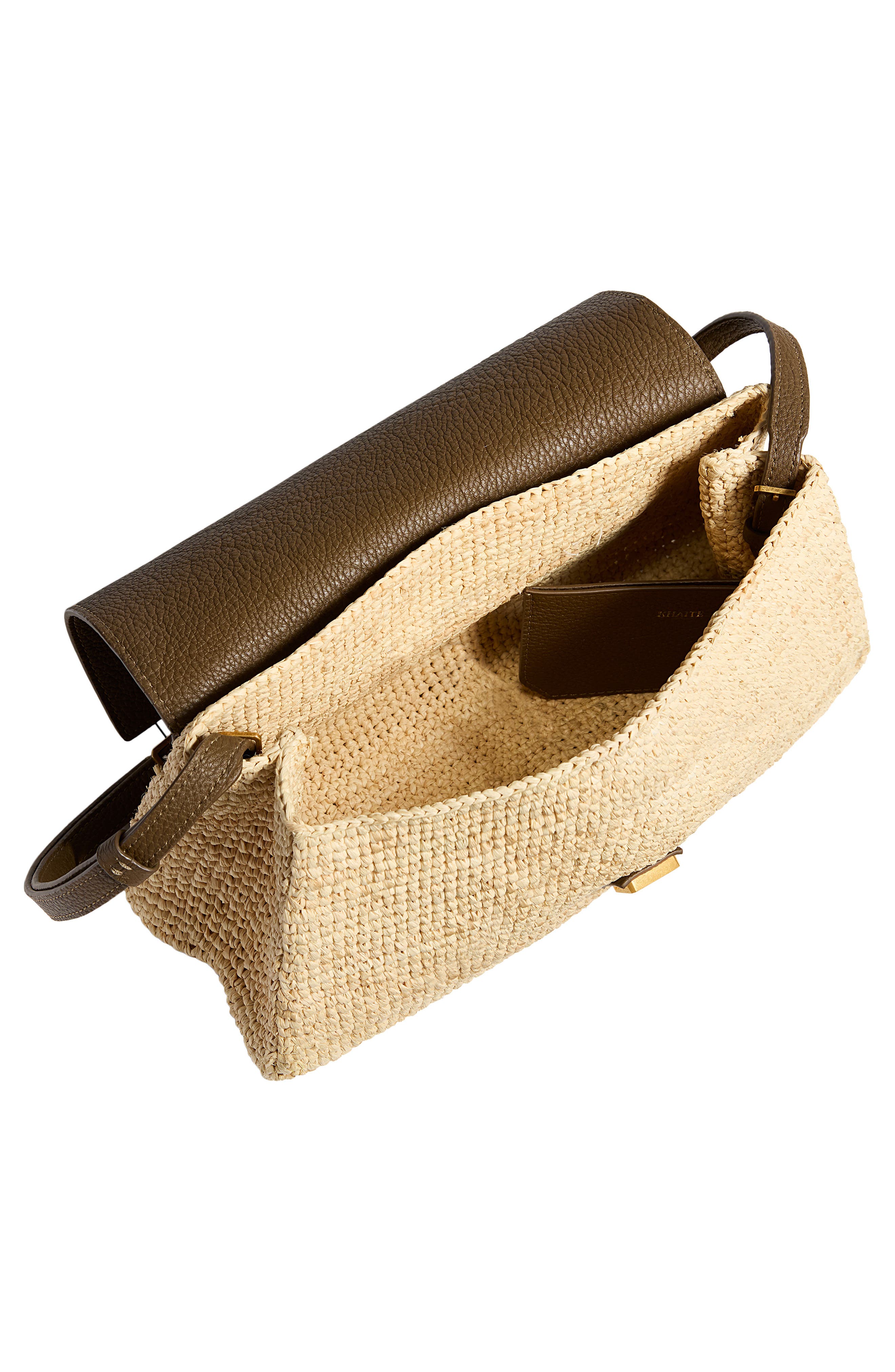 Khaite Audrey Raffia Crossbody Bag, Alternate, color, 