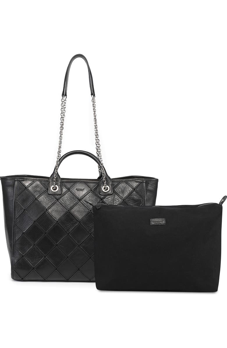 OLD TREND Mermaid Genuine Leather Oversized Carryall Tote, Alternate, color, Black