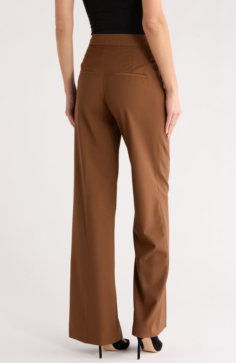 Veronica Beard Tonelli Wool Blend Pants, Alternate, color, Whisky