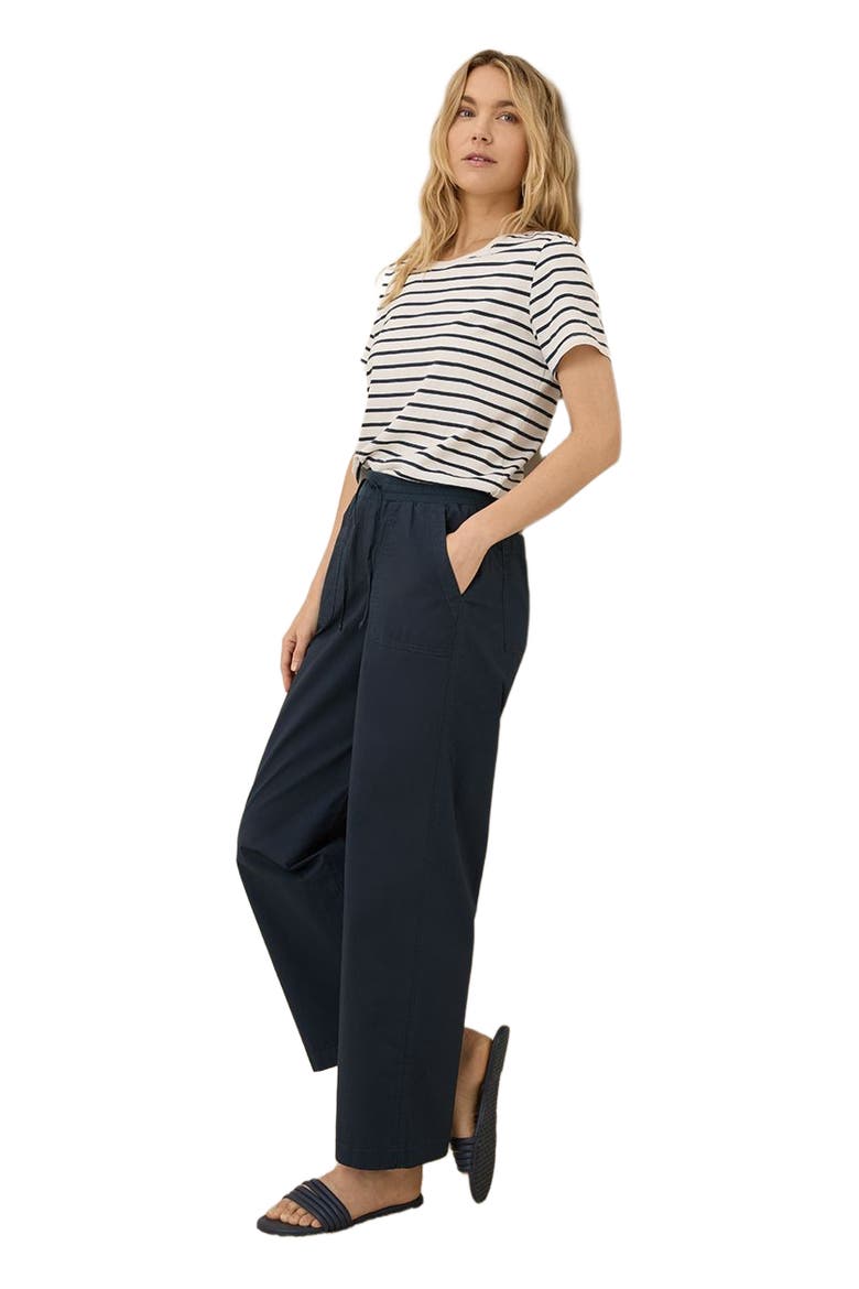 Organic Cotton Monterey Poplin Wide Leg, Alternate, color, Midnight Blue