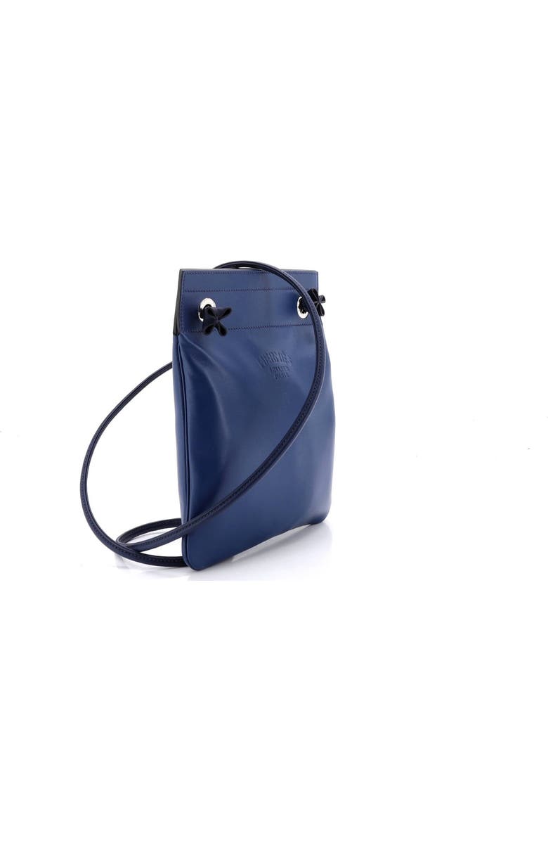 Pre-Owned Hermes Aline Bag Milo Lambskin and Swift Mini, Alternate, color, Bleu Saphir