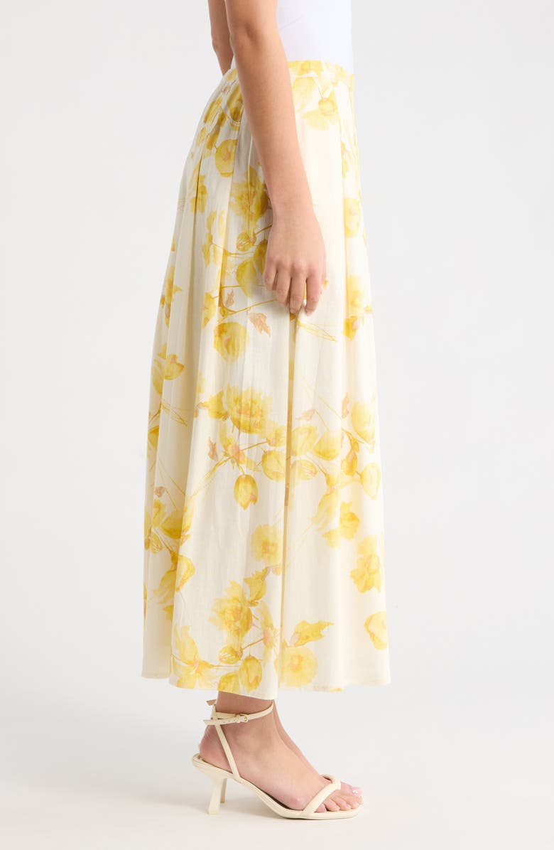 Vince Camuto Floral Maxi Skirt, Alternate, color, New Ivory