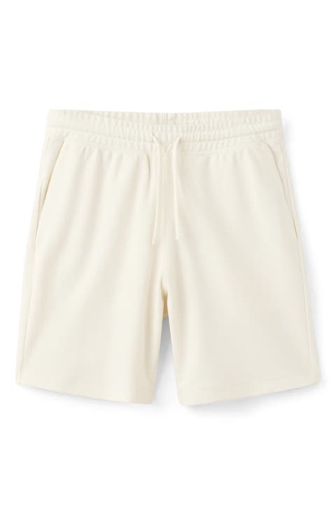 Textured Drawstring Bermuda Shorts