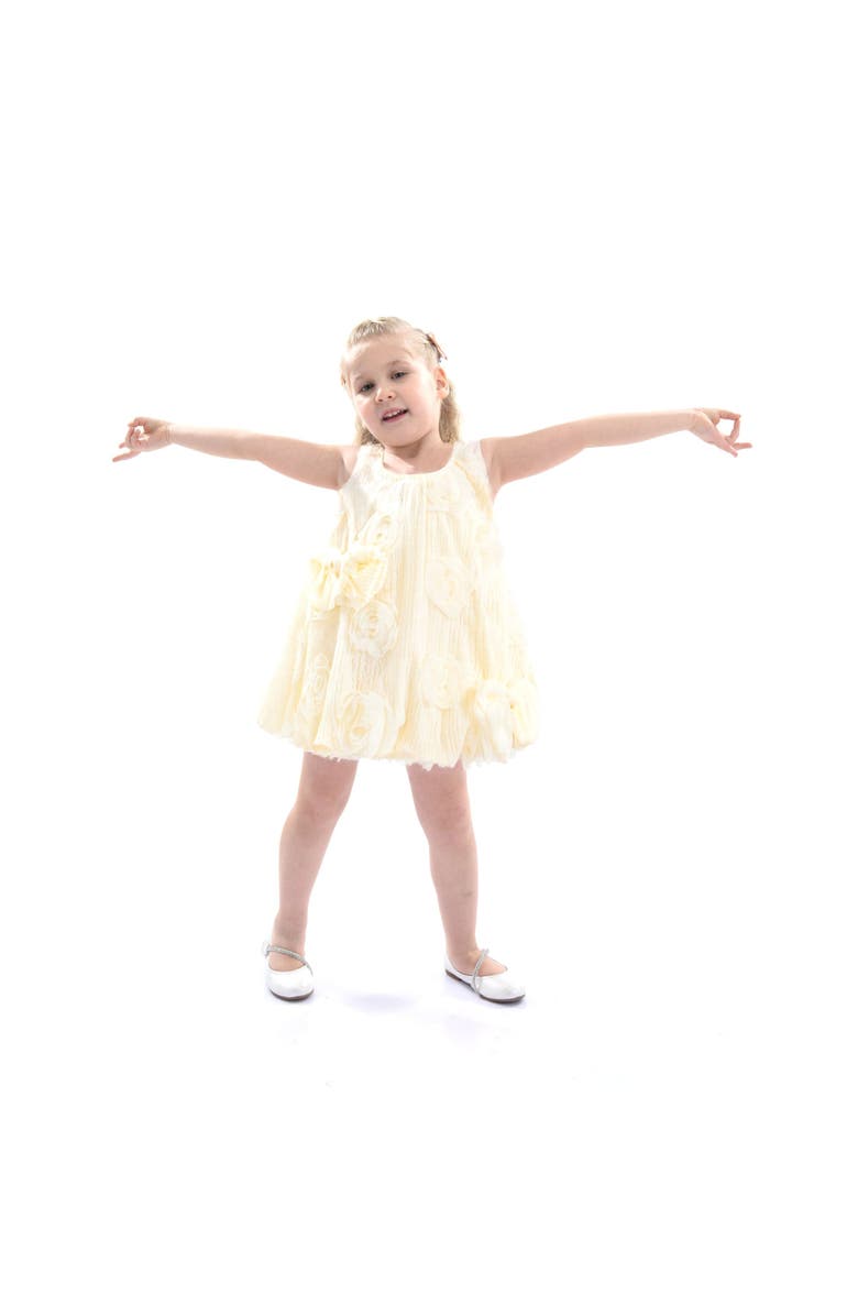 Tulleen Bow Flower Sleeveless Dress, Alternate, color, Ivory