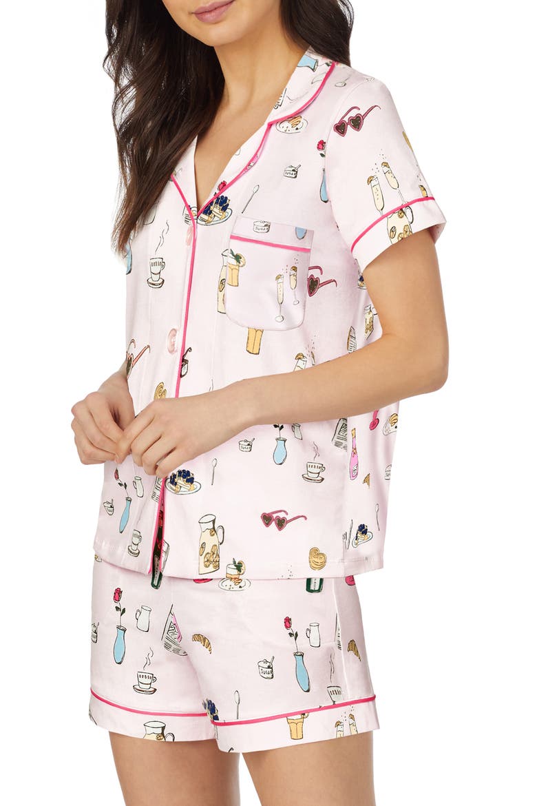 Classic Shorty Pajamas, Alternate, color, LETS DO BRUNCH