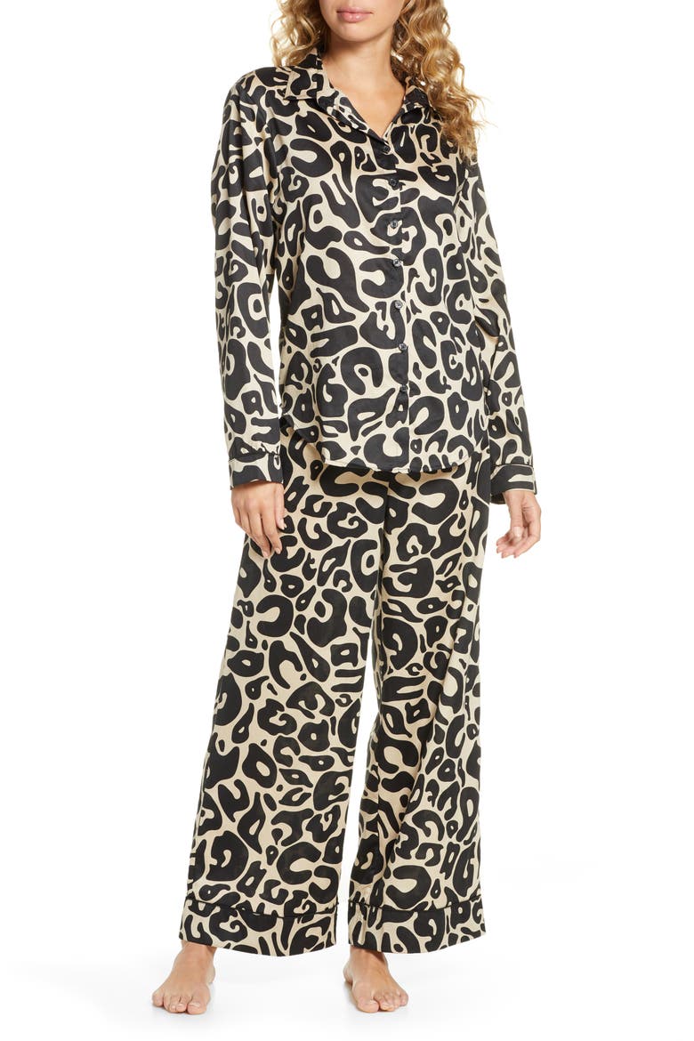 Suzie Long Pajamas, Main, color, PAINTED ANIMAL TAN