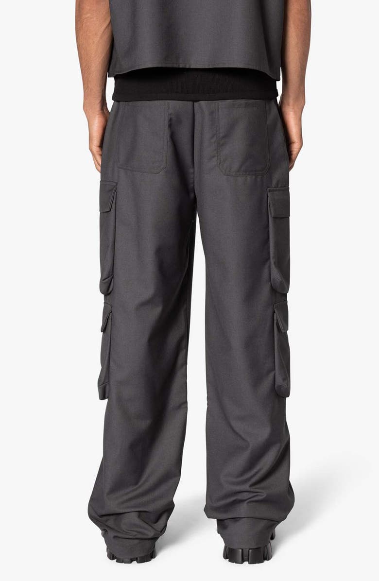 mnml Bonded Cotton Gabardine Cargo Pants, Alternate, color, Grey