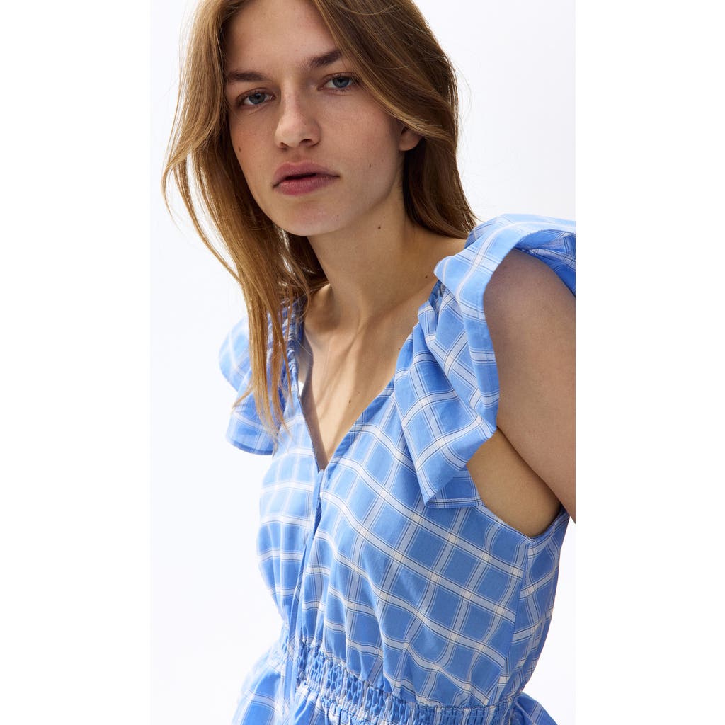 H&m Flutter-sleeved Peplum Blouse