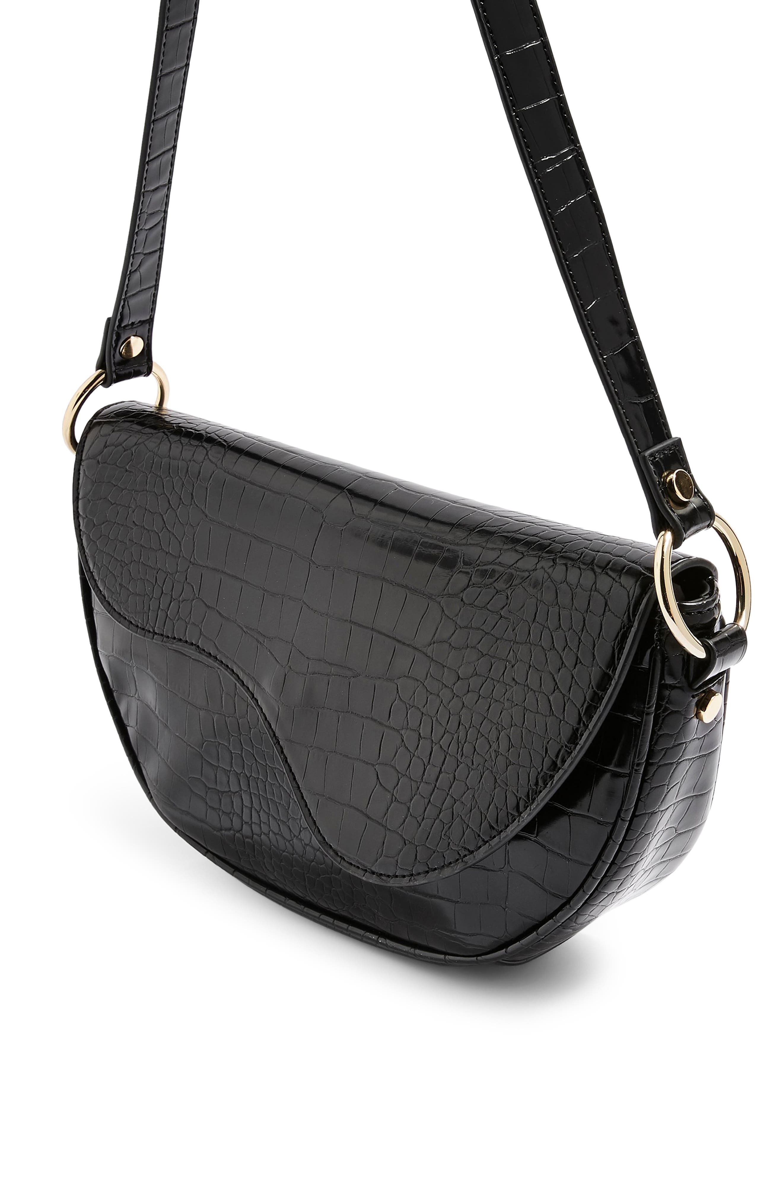 Topshop Demi Faux Leather Shoulder Bag, Alternate, color, 