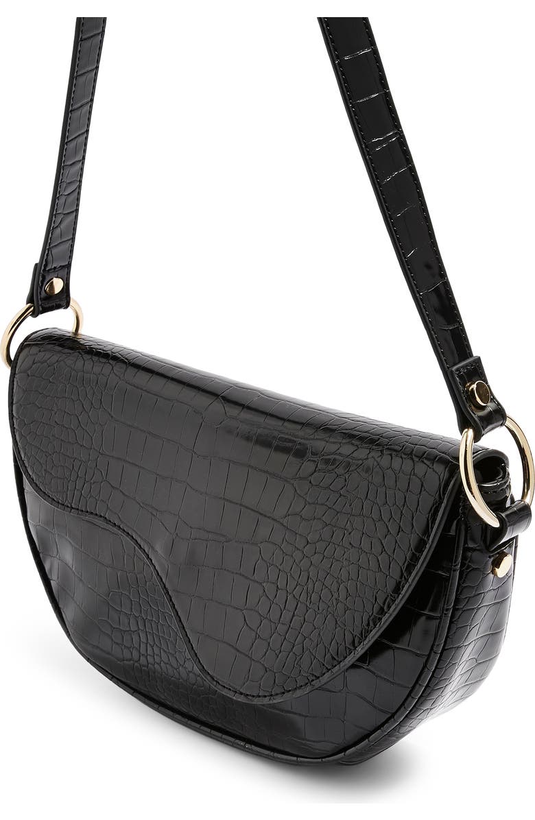 Topshop Demi Faux Leather Shoulder Bag, Alternate, color,