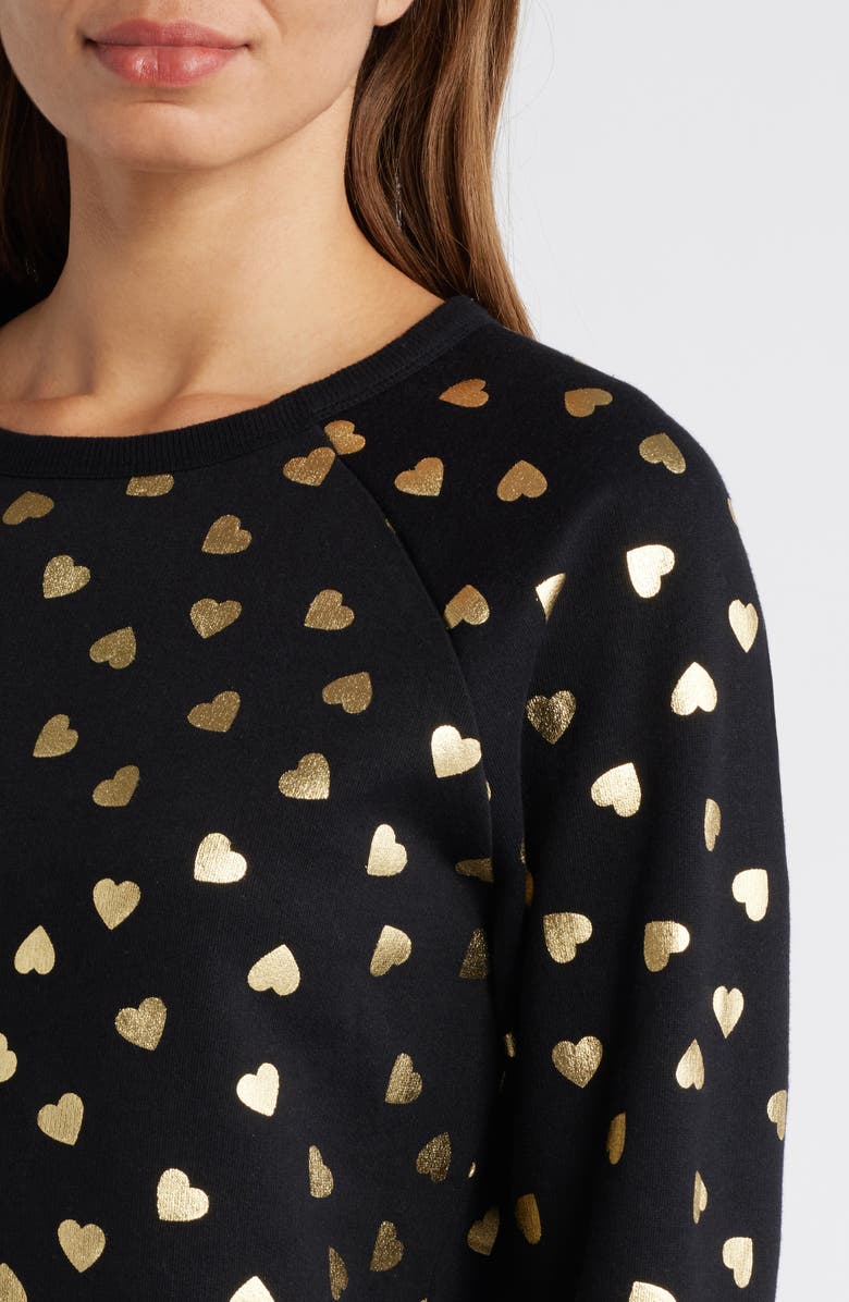 Caslon<sup>®</sup> Heart Foil Print Graphic Sweatshirt, Alternate, color,