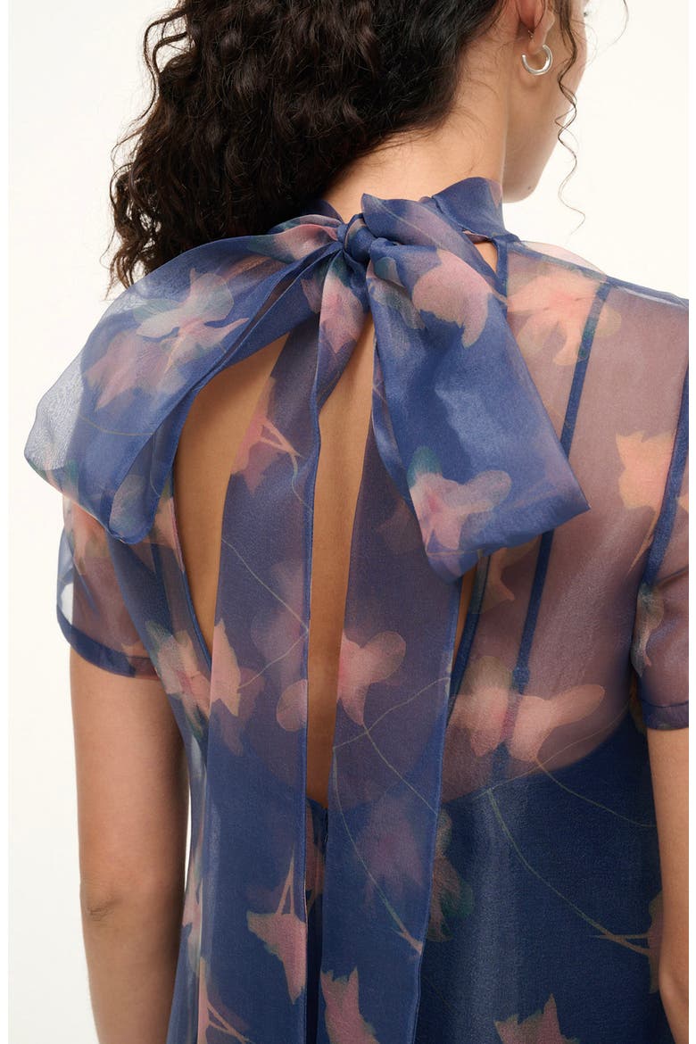 Calluna Maxi Cocktail Dress, Alternate, color, BOTANICAL NAVY