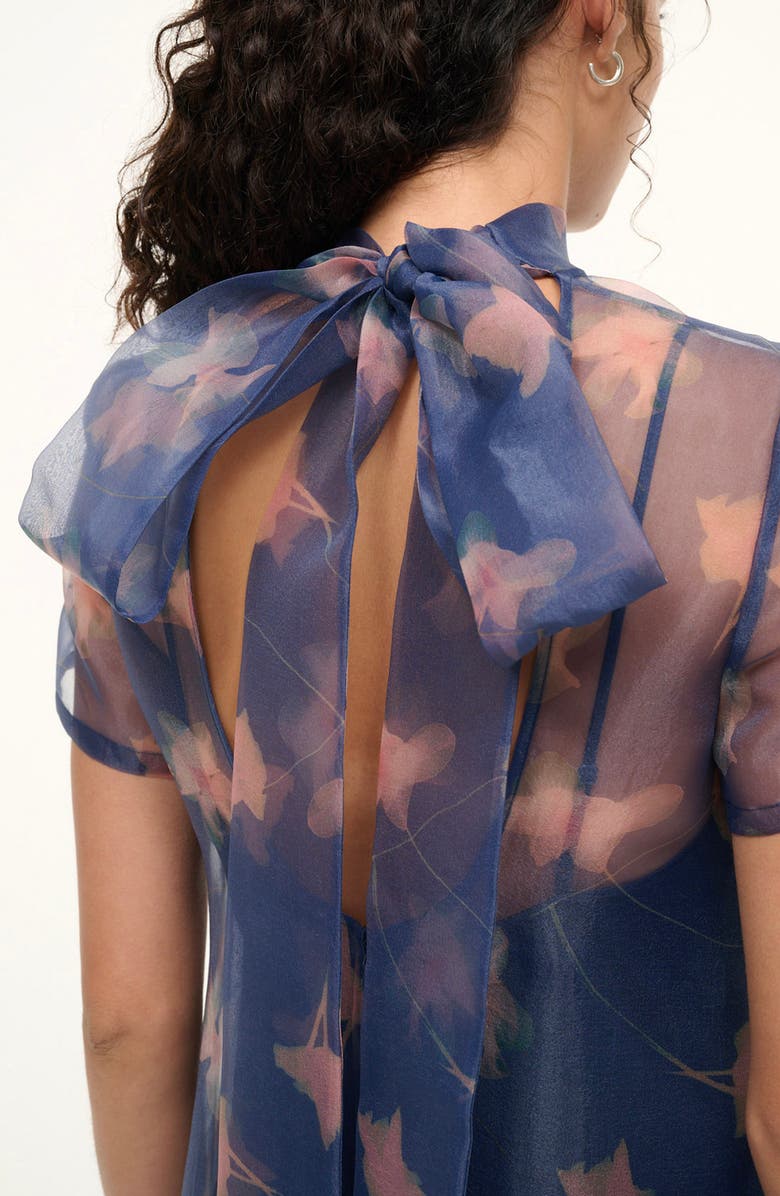 STAUD Calluna Maxi Cocktail Dress, Alternate, color, Botanical Navy