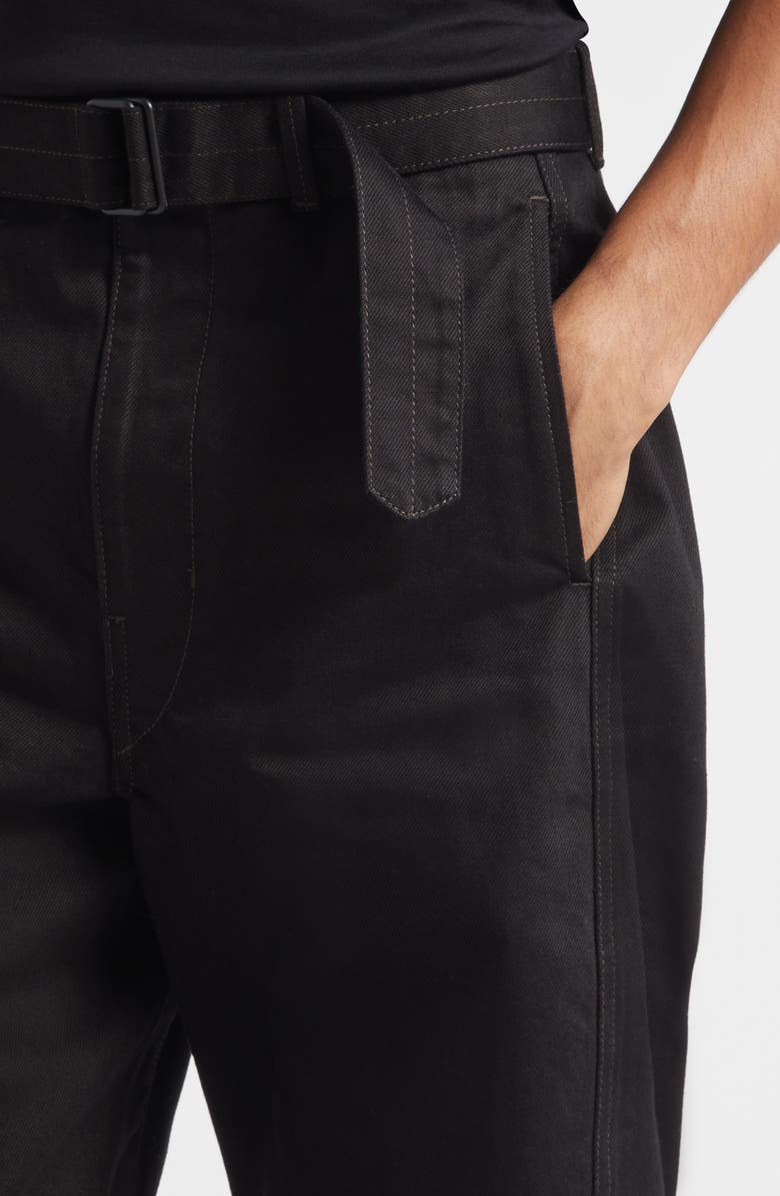 Lemaire Twisted Belted Jeans, Alternate, color, Black