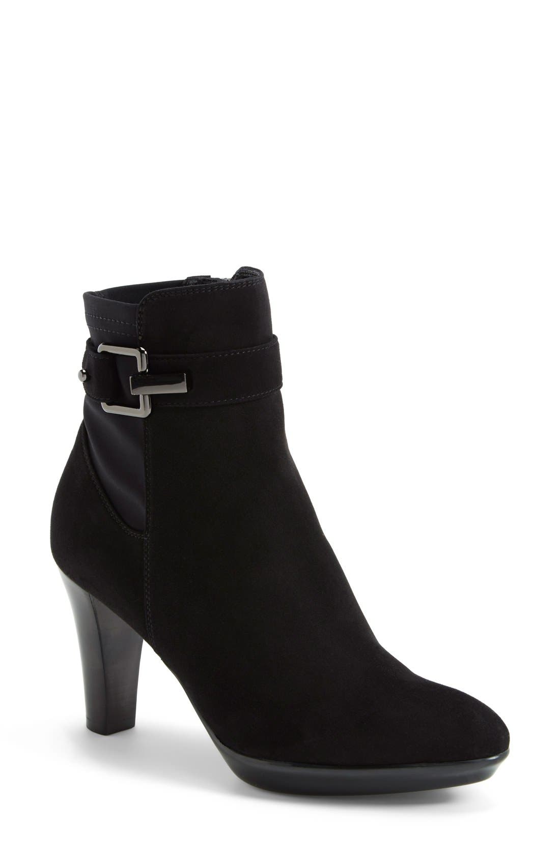 'Reece' Weatherproof Bootie (Nordstrom Exclusive), Main, color, BLACK SUEDE