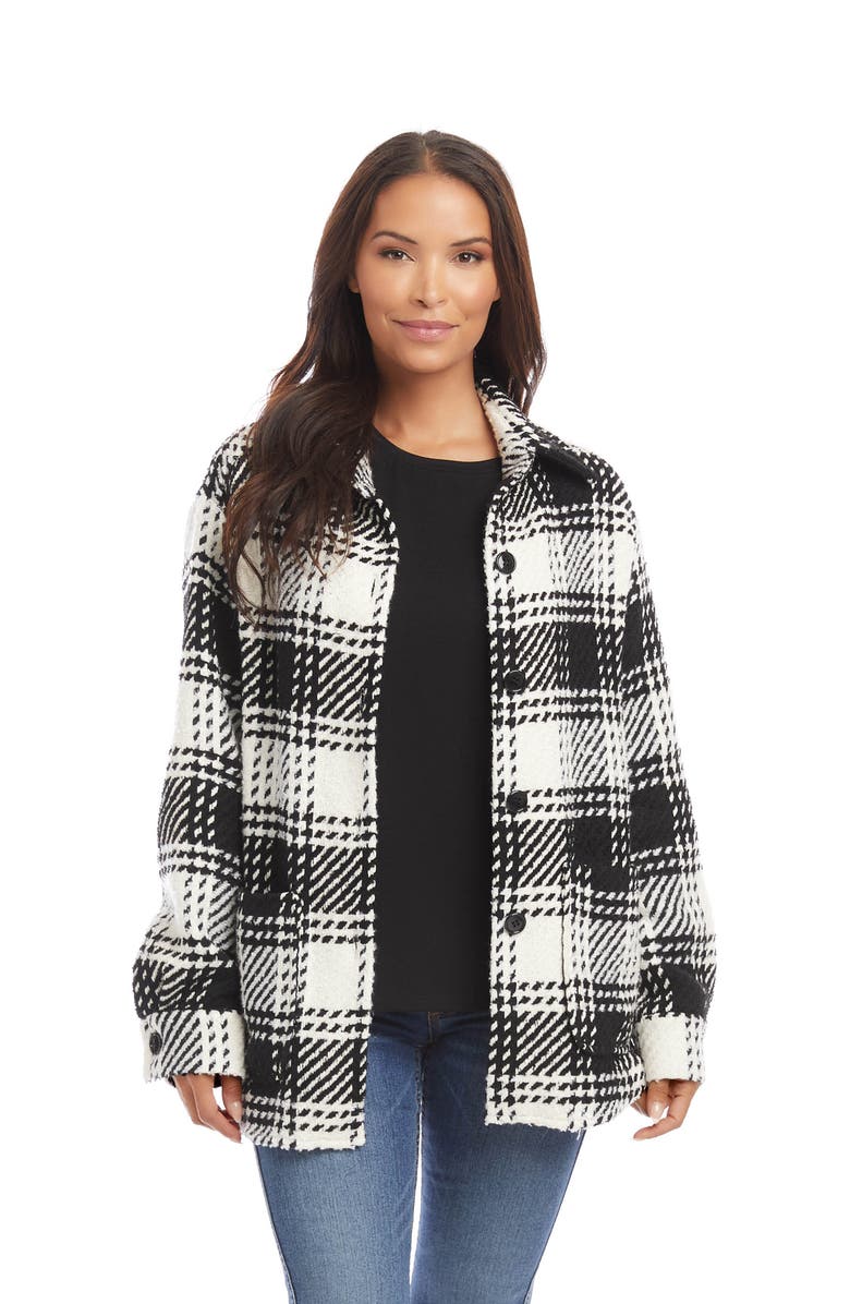 Karen Kane Plaid Shirt Jacket, Alternate, color, 