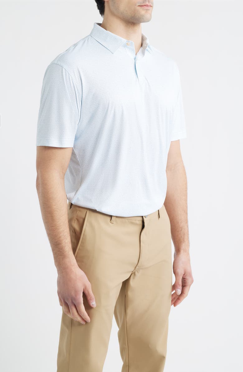 Peter Millar Hoops Featherweight Performance Polo, Alternate, color, White/Blue