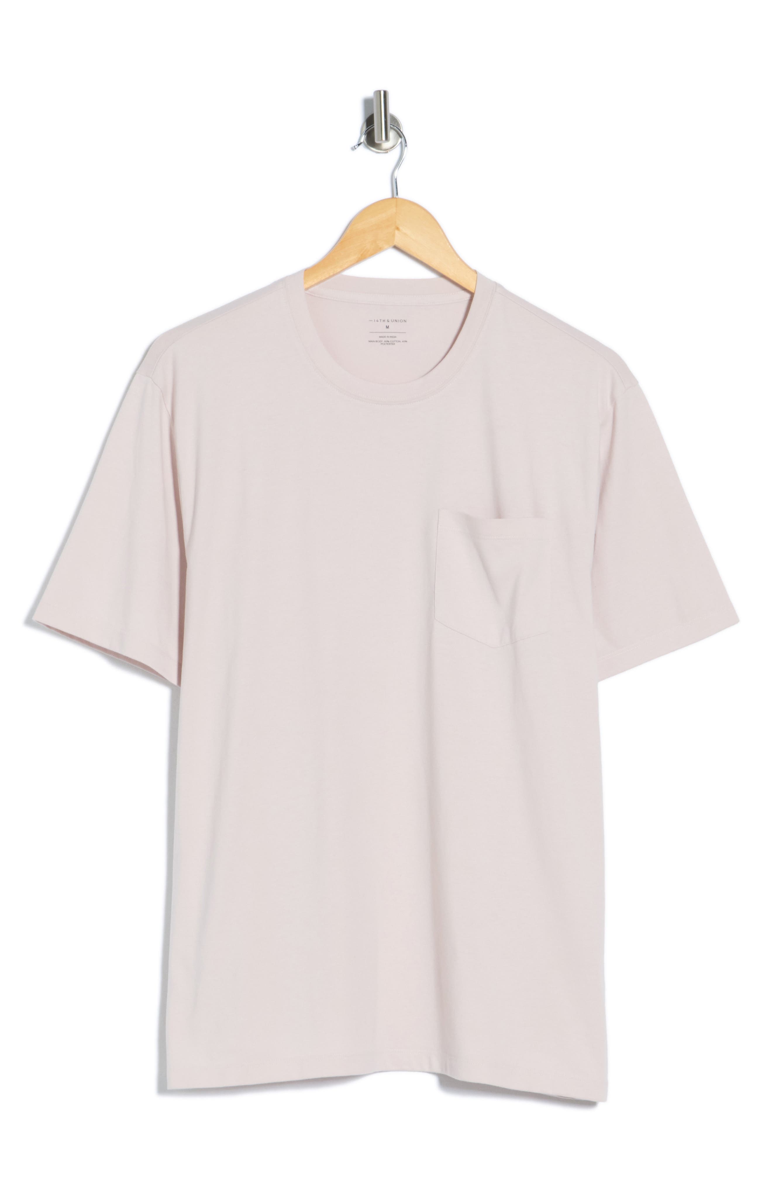 14th & Union Peached Jersey Pocket T-shirt In Neutral