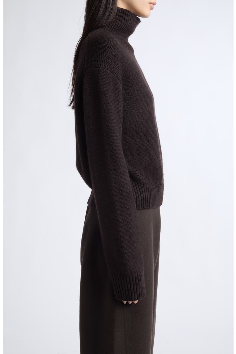 Tiona Back Cutout Cashmere Sweater, Alternate, color, DARK OAK