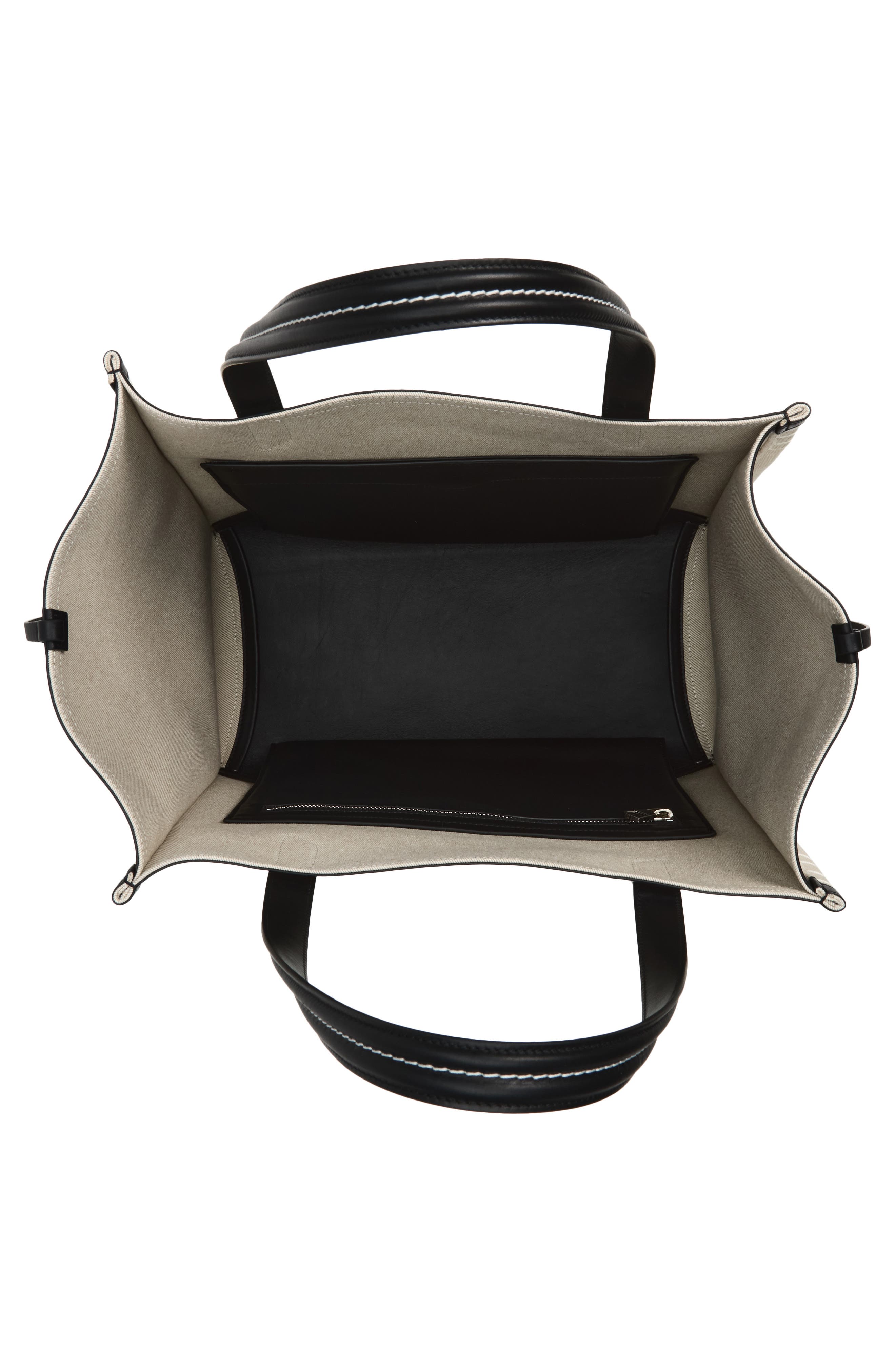 Loafer Cabas Leather Trim Tote, Alternate, color, NATURAL/ BLACK 157