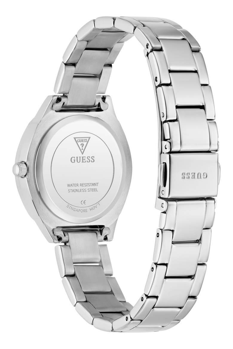 Crystal Bezel & Markers Bracelet Watch, 30mm, Alternate, color, ICE BLUE