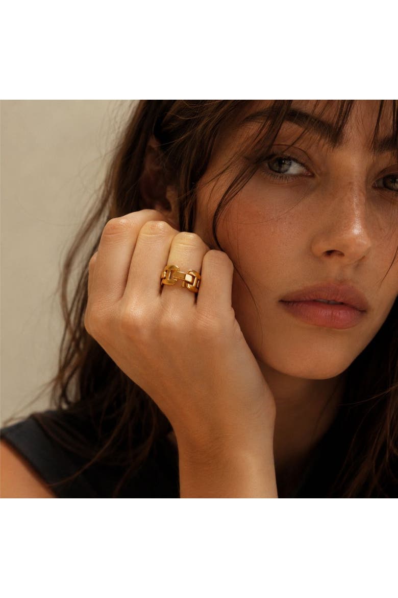 The Bond Plated Stainless Steel Ring, Alternate, color, Gold