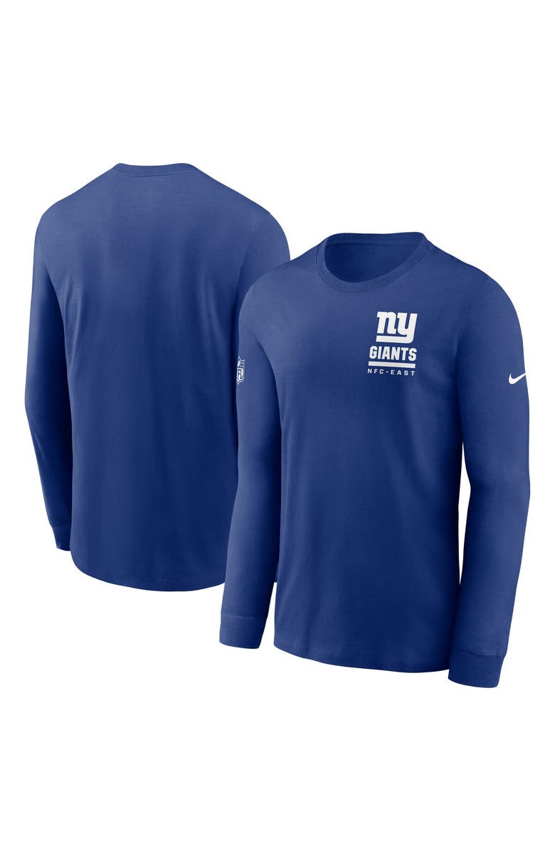 Nike Men's Nike Royal New York Giants Sideline Performance Long Sleeve T-Shirt, Alternate, color, Royal