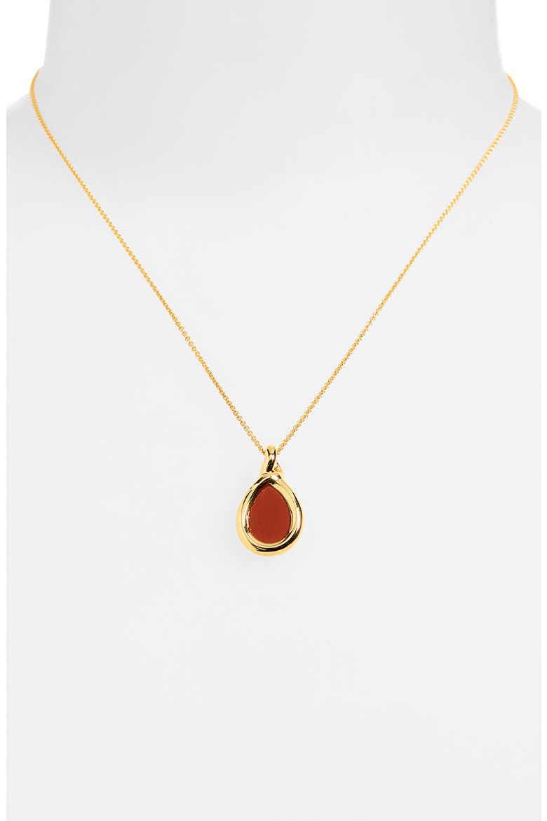 Ochre Gemstone Chain Necklace, Alternate, color, 18K GOLD VERMEIL