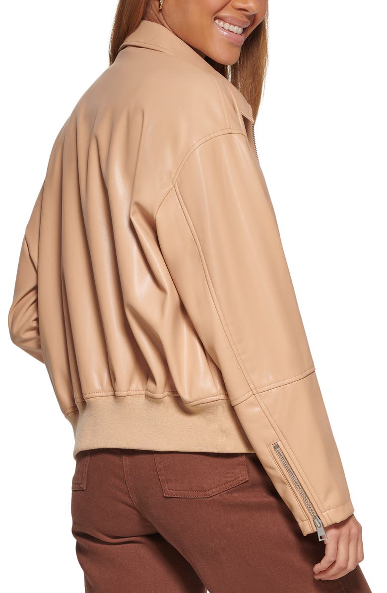 Levi's Faux Leather Bomber Jacket, Alternate, color, Biscotti