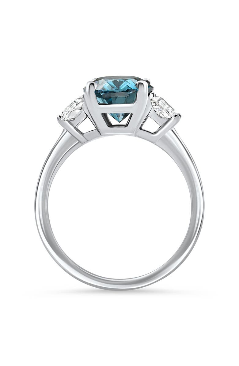 Bliss Diamond 3.63Ct Blue Oval & Trapezoid Diamond Engagement Ring 14k Gold Lab Grown, Alternate, color, 