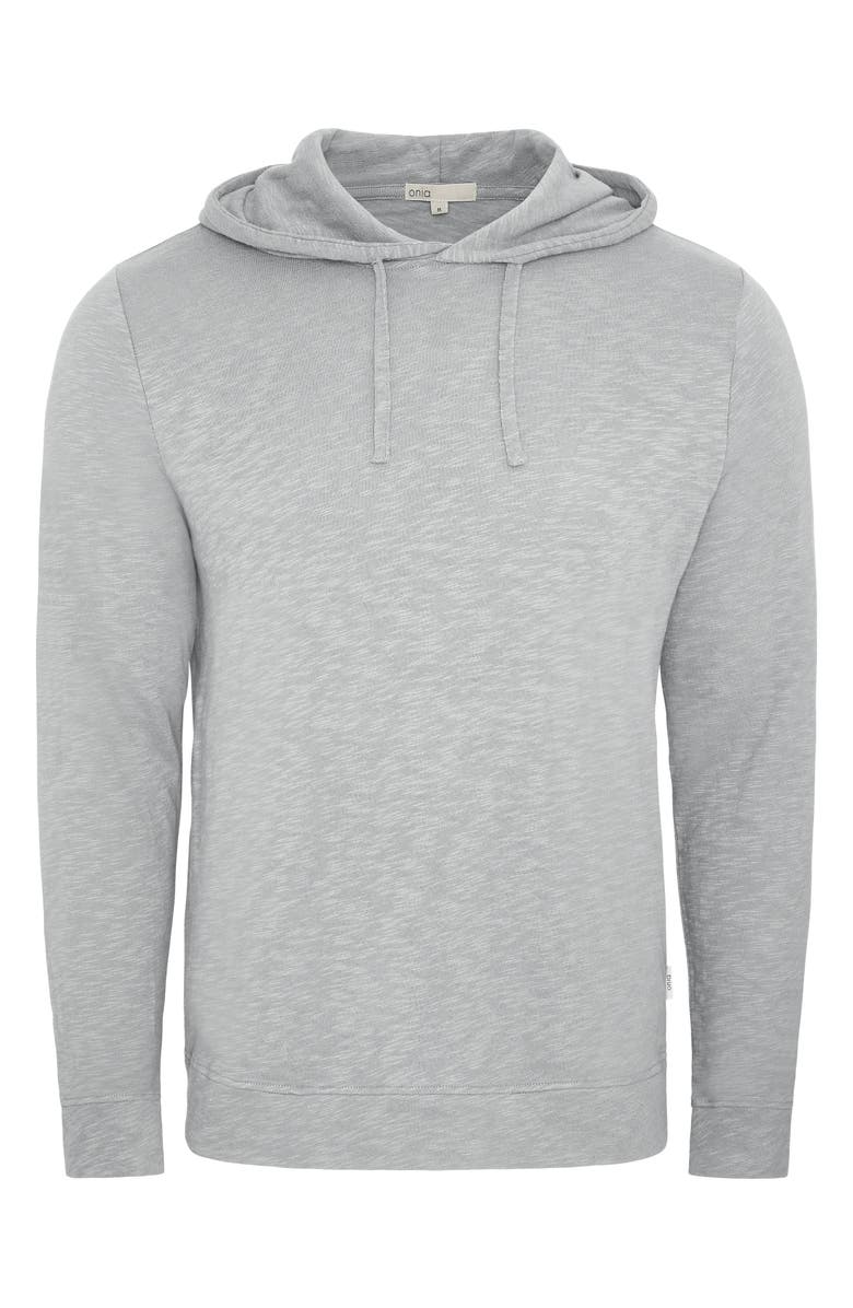 Onia Heavyweight Slub Hoodie, Main, color, Light Gray