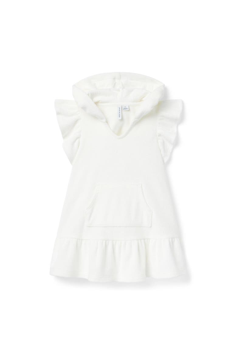Hooded Terry Swim Cover-Up, Main, color, White