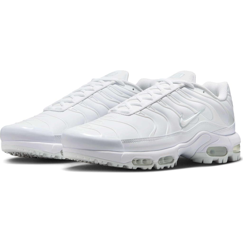 Nike Air Max Plus Sneakers White In White/gold/salsa Red