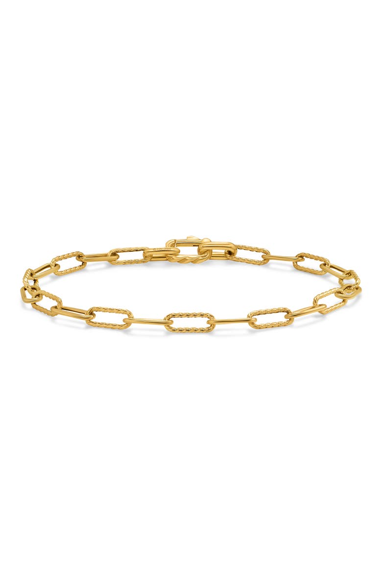 Men's DY Madison® Chain Bracelet in 18K Yellow Gold, 4mm, Main, color, GOLD