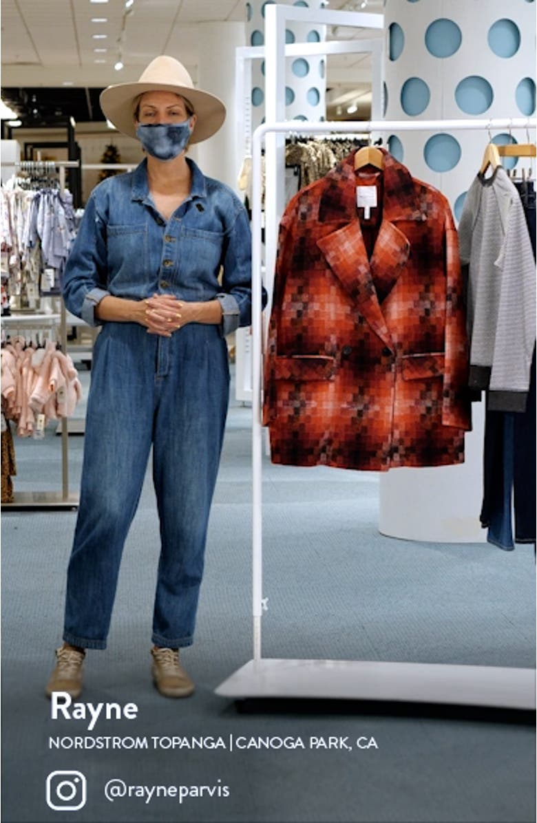 Geo Pattern Double Breasted Coat, sales video thumbnail