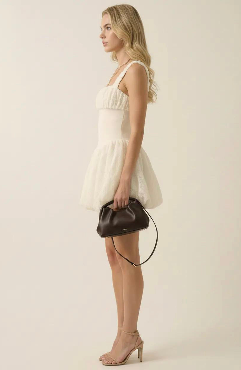 Modenaire Boucle Knit Fit and Flare Mini Dress, Alternate, color, Ivory