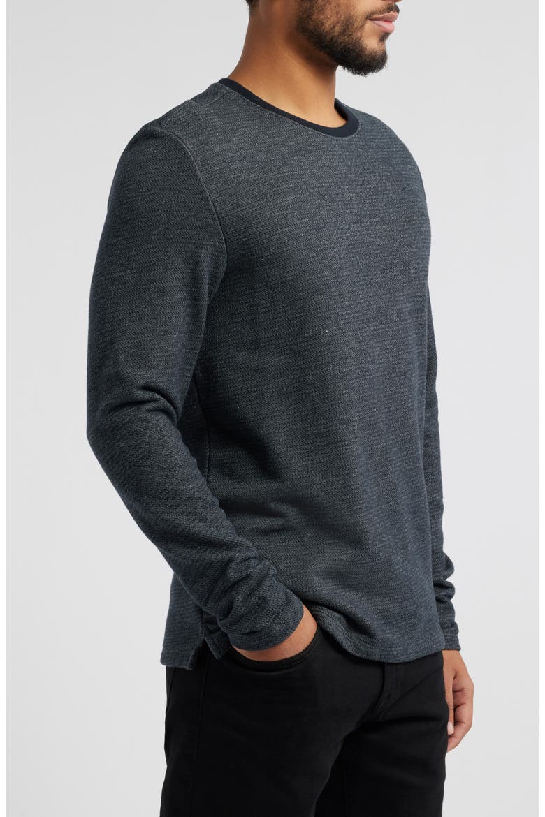 Cromer French Terry Long Sleeve T-Shirt, Alternate, color, BLACK