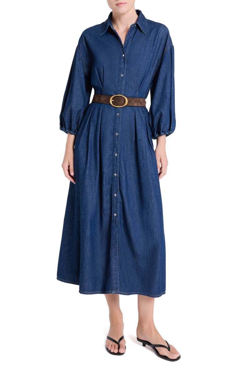 Mason Denim Shirtdress with Pockets, Main, color, INDIGO RESIN