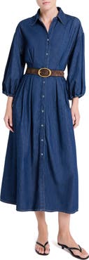 TWP Mason Denim Shirtdress with Pockets