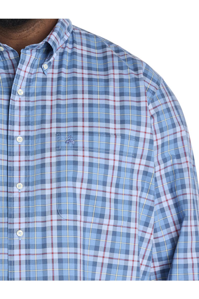Big & Tall Multi Plaid Friday Sport Shirt, Alternate, color, BLUE MULTI